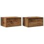 Mesitas de noche de pared luces LED 2 unidades madera antigua von , TV-Möbel - Ref: Foro24-860226, Preis: 103,64 €, Rabatt: %