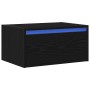 Mesita de noche de pared con luces LED roble negro von , TV-Möbel - Ref: Foro24-860213, Preis: 57,26 €, Rabatt: %