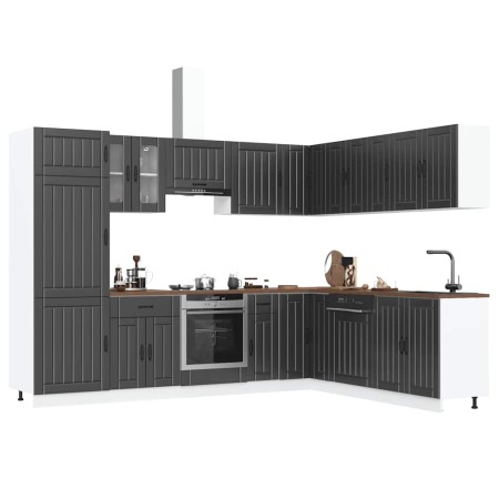 Mueble de cocina Lucca negra 14 piezas madera contrachapada von , Küchenschränke - Ref: Foro24-3314982, Preis: 1,00 €, Rabatt: %