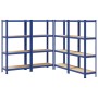 Estanterías de 4 baldas 4 uds madera contrachapada y acero azul von , Industrieregale - Ref: Foro24-3307581, Preis: 133,54 €,...