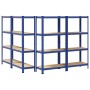 Estanterías de 4 baldas 4 uds madera contrachapada y acero azul von , Industrieregale - Ref: Foro24-3307581, Preis: 133,54 €,...