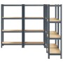 Estante almacenaje 4 niveles 4 uds acero y madera contrachapada von , Industrieregale - Ref: Foro24-3307583, Preis: 124,24 €,...
