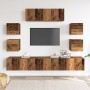 Conjunto de mueble de TV 7 piezas montado la pared madera vieja von , TV-Möbel - Ref: Foro24-3329015, Preis: 239,30 €, Rabatt: %