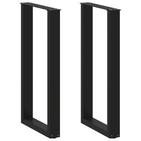 Patas de mesa de centro forma U 2uds acero negro 40x(90-91) cm by , Table legs - Ref: Foro24-4013216, Price: 116,00 €, Discou...