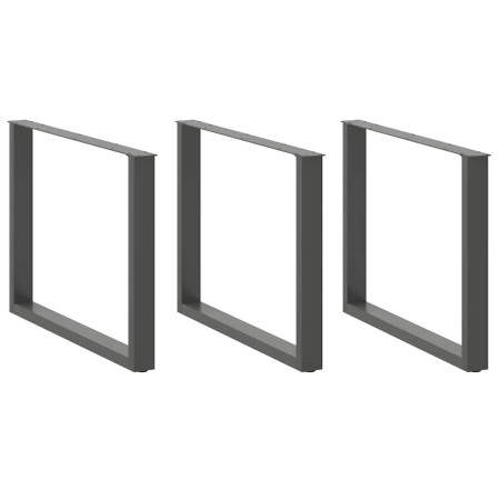 Patas para mesa comedor forma U 2uds antracita 100x(72-73) cm de , Patas para mesas - Ref: Foro24-4013214, Precio: 140,43 €, ...