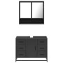 Juego de muebles de baño 2 pzas madera contrachapada negro de , Muebles de baño - Ref: Foro24-3300930, Precio: 194,62 €