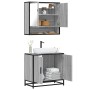 Set de muebles de baño 2 pzas madera contrachapada gris sonoma by , Bathroom furniture - Ref: Foro24-3300918, Price: 140,18 €...