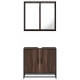 Set de muebles baño 2 pzas madera contrachapada marrón roble von , Badezimmermöbel - Ref: Foro24-3300889, Preis: 125,08 €, Ra...