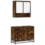 Set de muebles baño 2 pzas madera contrachapada roble ahumado von , Badezimmermöbel - Ref: Foro24-3300932, Preis: 199,31 €, R...