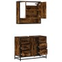 Set de muebles baño 2 pzas madera contrachapada roble ahumado von , Badezimmermöbel - Ref: Foro24-3300932, Preis: 199,31 €, R...