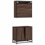 Set de muebles baño 2 pzas madera contrachapada marrón roble von , Badezimmermöbel - Ref: Foro24-3300939, Preis: 151,54 €, Ra...
