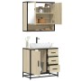 Set de muebles de baño 2 pzas madera contrachapada roble Sonoma von , Badezimmermöbel - Ref: Foro24-3300926, Preis: 166,58 €,...