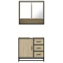 Set de muebles de baño 2 pzas madera contrachapada roble Sonoma von , Badezimmermöbel - Ref: Foro24-3300926, Preis: 166,58 €,...
