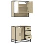Set de muebles de baño 2 pzas madera contrachapada roble Sonoma von , Badezimmermöbel - Ref: Foro24-3300926, Preis: 166,58 €,...