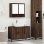 Set de muebles baño 2 pzas madera contrachapada marrón roble von , Badezimmermöbel - Ref: Foro24-3300924, Preis: 160,05 €, Ra...