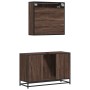 Set de muebles baño 2 pzas madera contrachapada marrón roble von , Badezimmermöbel - Ref: Foro24-3300924, Preis: 160,05 €, Ra...