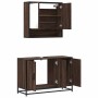 Set de muebles baño 2 pzas madera contrachapada marrón roble von , Badezimmermöbel - Ref: Foro24-3300924, Preis: 160,05 €, Ra...