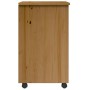 Cajonera con ruedas MOSS madera maciza pino marrón miel by , Lockers and storage cabinets - Ref: Foro24-4015785, Price: 119,8...