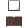 Set de muebles baño 2 pzas madera contrachapada marrón roble von , Badezimmermöbel - Ref: Foro24-3300894, Preis: 150,80 €, Ra...