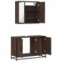 Set de muebles baño 2 pzas madera contrachapada marrón roble von , Badezimmermöbel - Ref: Foro24-3300894, Preis: 150,80 €, Ra...
