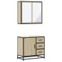 Set de muebles de baño 2 pzas madera contrachapada roble Sonoma von , Badezimmermöbel - Ref: Foro24-3300896, Preis: 170,43 €,...