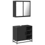 Juego de muebles de baño 2 pzas madera contrachapada negro von , Badezimmermöbel - Ref: Foro24-3300905, Preis: 155,62 €, Raba...