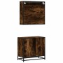Set de muebles baño 2 pzas madera contrachapada roble ahumado von , Badezimmermöbel - Ref: Foro24-3300907, Preis: 150,49 €, R...