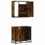 Set de muebles baño 2 pzas madera contrachapada roble ahumado von , Badezimmermöbel - Ref: Foro24-3300907, Preis: 150,49 €, R...