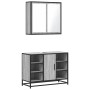 Set de muebles de baño 2 pzas madera contrachapada gris sonoma by , Bathroom furniture - Ref: Foro24-3300913, Price: 154,90 €...