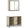 Set de muebles de baño 2 pzas madera contrachapada roble Sonoma von , Badezimmermöbel - Ref: Foro24-3300911, Preis: 155,42 €,...