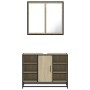 Set de muebles de baño 2 pzas madera contrachapada roble Sonoma von , Badezimmermöbel - Ref: Foro24-3300911, Preis: 155,42 €,...