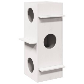 Casa para gatos madera maciza pino blanca 43x43x90 cm von , Katzenmöbel - Ref: Foro24-859299, Preis: 100,27 €, Rabatt: %