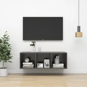 Wand-TV-Schrank aus glänzendem grauem Sperrholz, 37 x 37 x 107 cm von vidaXL, TV-Möbel - Ref: Foro24-805488, Preis: 36,91 €, ...