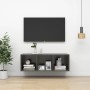 Wand-TV-Schrank aus glänzendem grauem Sperrholz, 37 x 37 x 107 cm von vidaXL, TV-Möbel - Ref: Foro24-805488, Preis: 36,91 €, ...