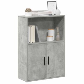 Estantería de madera de ingeniería gris hormigón 60x24x85 cm de , Librerías y estanterías - Ref: Foro24-860412, Precio: 56,29...