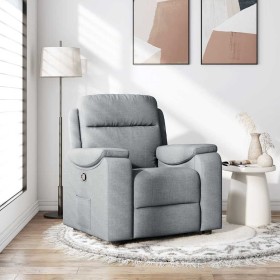 Sillón reclinable de tela gris claro by , Armchairs - Ref: Foro24-4015680, Price: 226,22 €, Discount: %