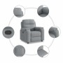 Sillón reclinable de tela gris claro by , Armchairs - Ref: Foro24-4015680, Price: 226,22 €, Discount: %