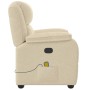 Sillón de masaje reclinable de tela crema de , Sillones - Ref: Foro24-4015718, Precio: 248,47 €