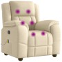 Sillón de masaje reclinable de tela crema de , Sillones - Ref: Foro24-4015718, Precio: 248,47 €