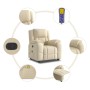 Sillón de masaje reclinable de tela crema von , Sessel - Ref: Foro24-4015718, Preis: 259,76 €, Rabatt: %