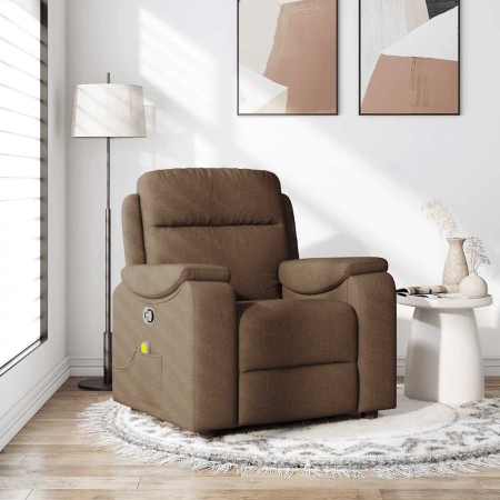 Sillón reclinable con masaje de tela marrón von , Sessel - Ref: Foro24-4015694, Preis: 200,24 €, Rabatt: %