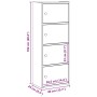 Estantería madera de ingeniería color envejecido 40x24x102 cm de , Librerías y estanterías - Ref: Foro24-860380, Precio: 72,9...