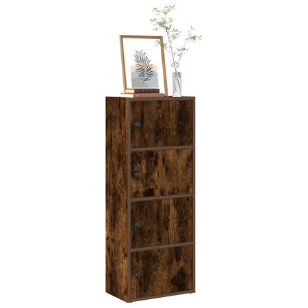 Estantería de madera de ingeniería roble ahumado 40x24x102 cm de , Librerías y estanterías - Ref: Foro24-860377, Precio: 74,1...