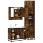 Set de muebles baño 3 pzas madera contrachapada roble ahumado de , Muebles de baño - Ref: Foro24-3301122, Precio: 292,41 €