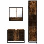 Set de muebles baño 3 pzas madera contrachapada roble ahumado de , Muebles de baño - Ref: Foro24-3301122, Precio: 290,96 €, D...
