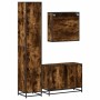 Set de muebles baño 3 pzas madera contrachapada roble ahumado de , Muebles de baño - Ref: Foro24-3301122, Precio: 290,96 €, D...