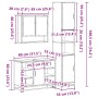 Set de muebles baño 3 pzas madera contrachapada roble ahumado de , Muebles de baño - Ref: Foro24-3301122, Precio: 290,96 €, D...