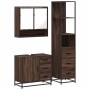 Set de muebles baño 3 pzas madera contrachapada roble marrón by , Bathroom furniture - Ref: Foro24-3301169, Price: 272,37 €, ...