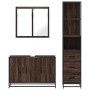 Set de muebles baño 3 pzas madera contrachapada roble marrón von , Badezimmermöbel - Ref: Foro24-3301134, Preis: 256,63 €, Ra...