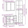 Set de muebles de baño 3 pzas madera contrachapada gris sonoma de , Muebles de baño - Ref: Foro24-3301143, Precio: 316,96 €, ...